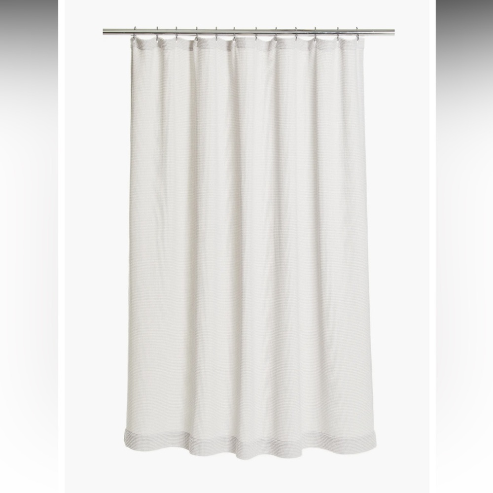 Nordstrom Cotton Waffle Weave Shower Curtain (Like New!)